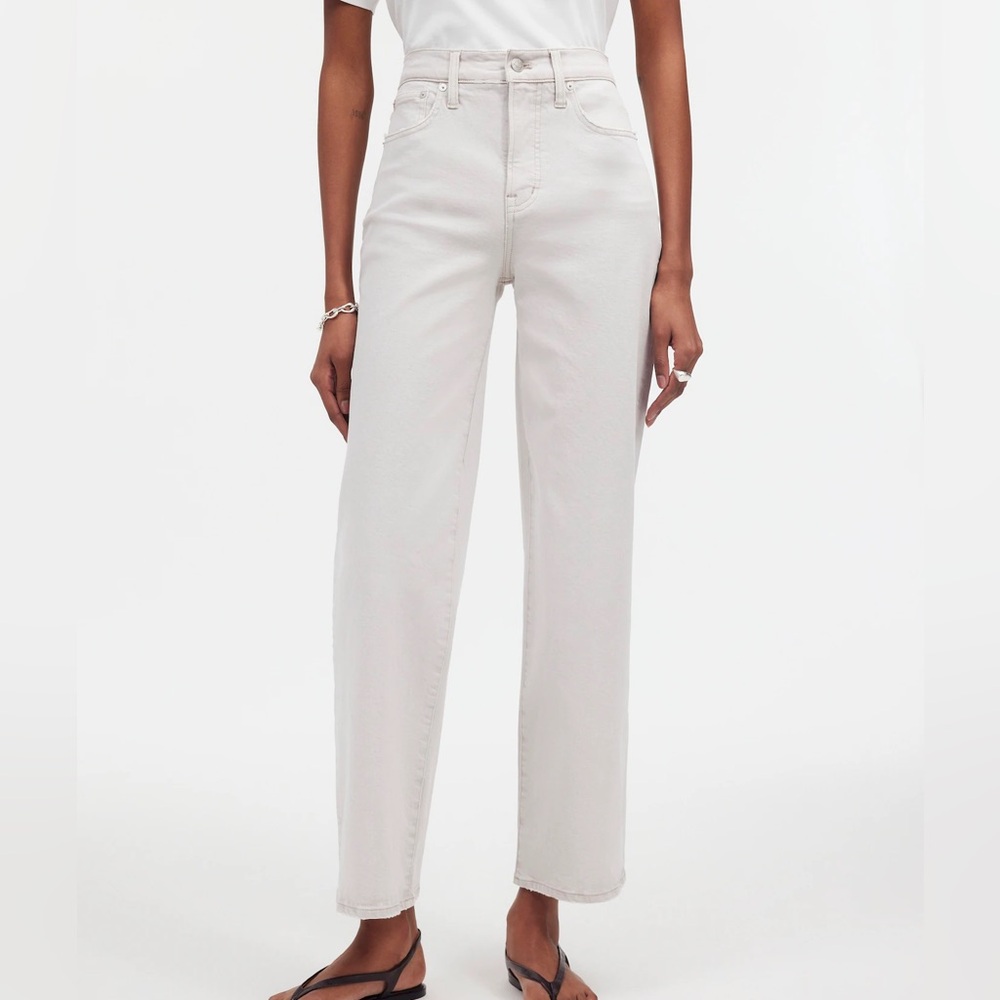Madewell The Perfect Vintage Wide-Leg Crop Jean - Size 32 (Stone Denim)